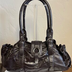 Y2K Dark Brown Leather Handbag